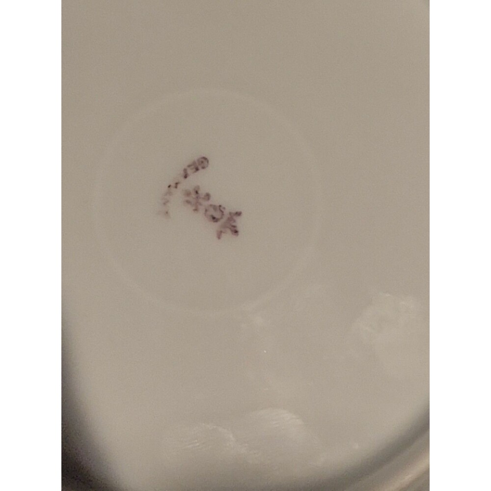 Lot -6 Antique Hermann Ohme 6" Eglantine Style China Bread Plate Pre-1920 Ruffle - Picture 11 of 16